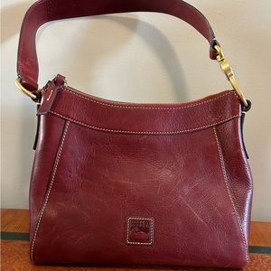 Dooney & Bourke Florintine Leather Large Cassidy Hobo in Bordeaux